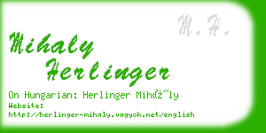 mihaly herlinger business card